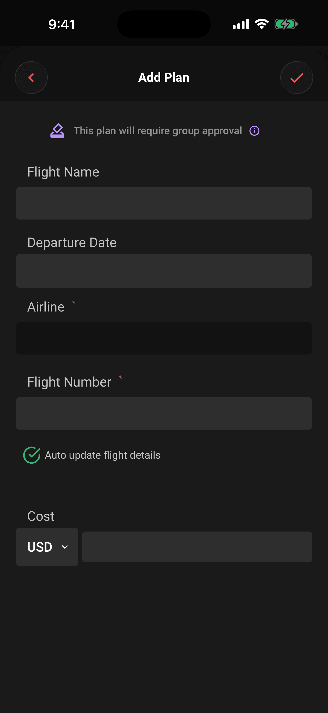 Enter airline, flight number and date, Limbo finds the flight for you