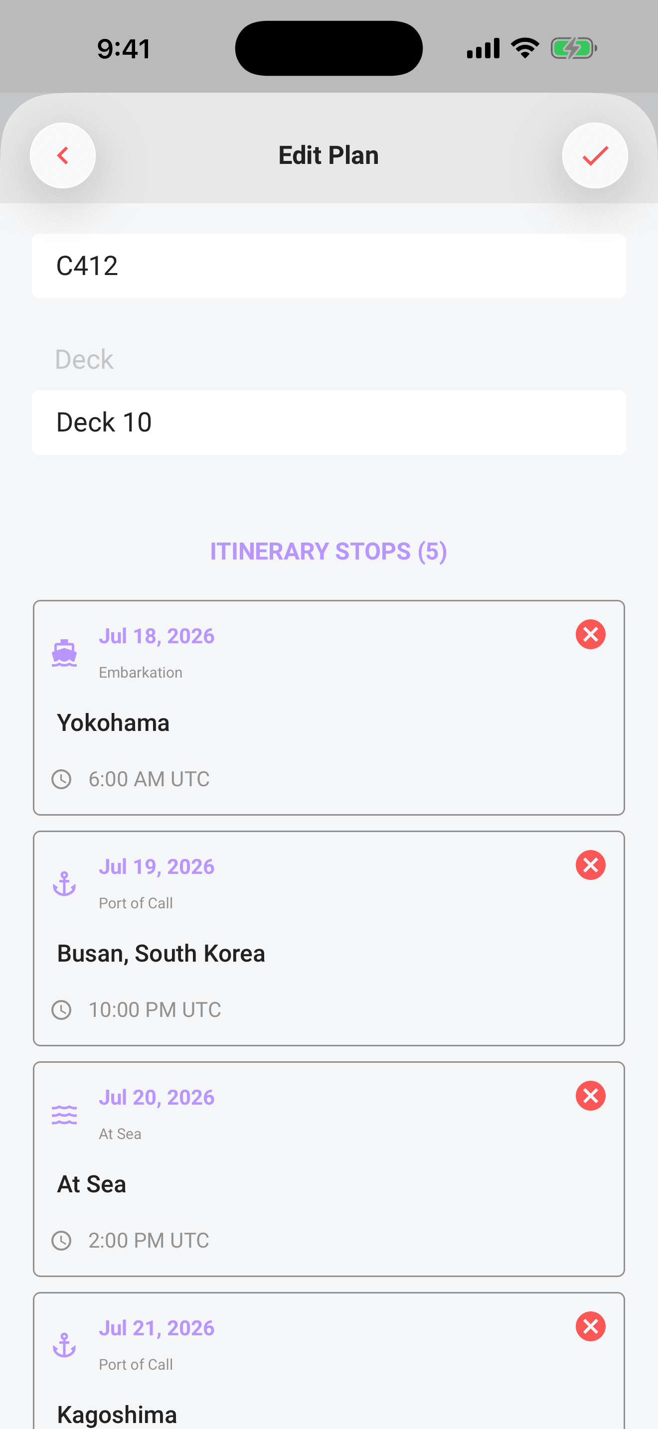 The port stops editor: stops sort by date and renumber themselves