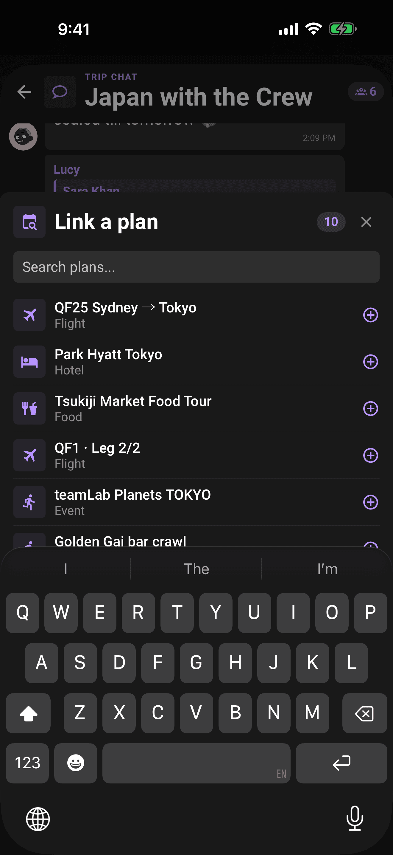 The slash command, typing after / filters the plan picker live