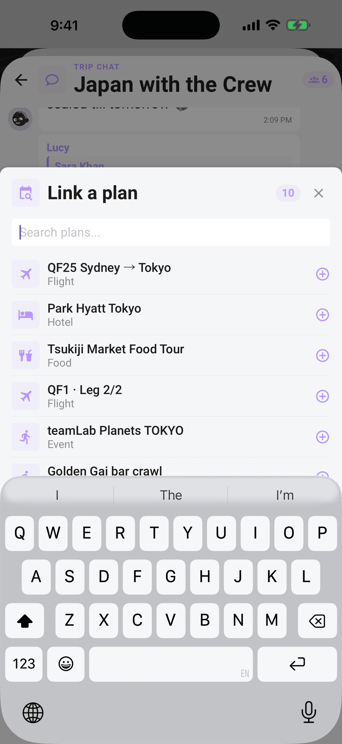 The slash command, typing after / filters the plan picker live