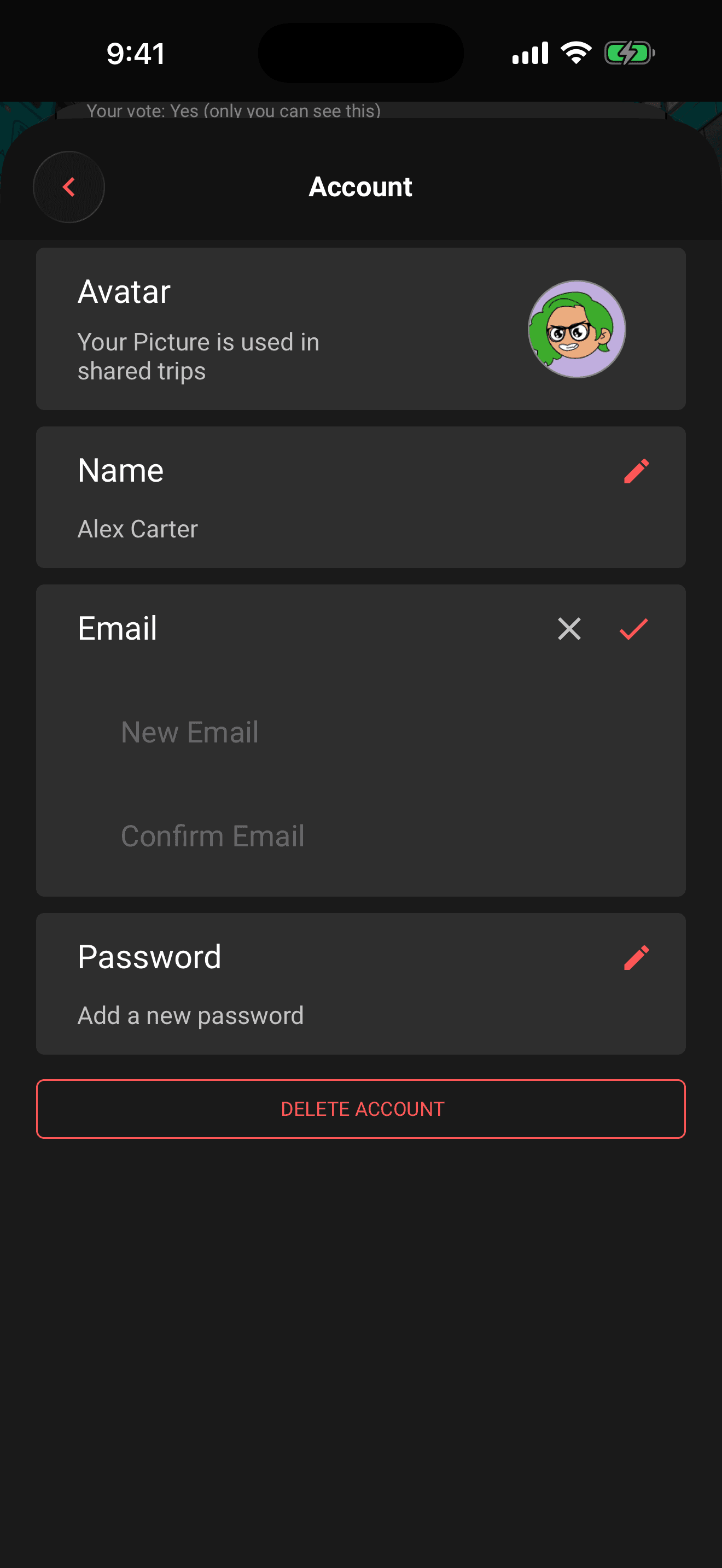 Changing your email: new address, confirmation, and your password