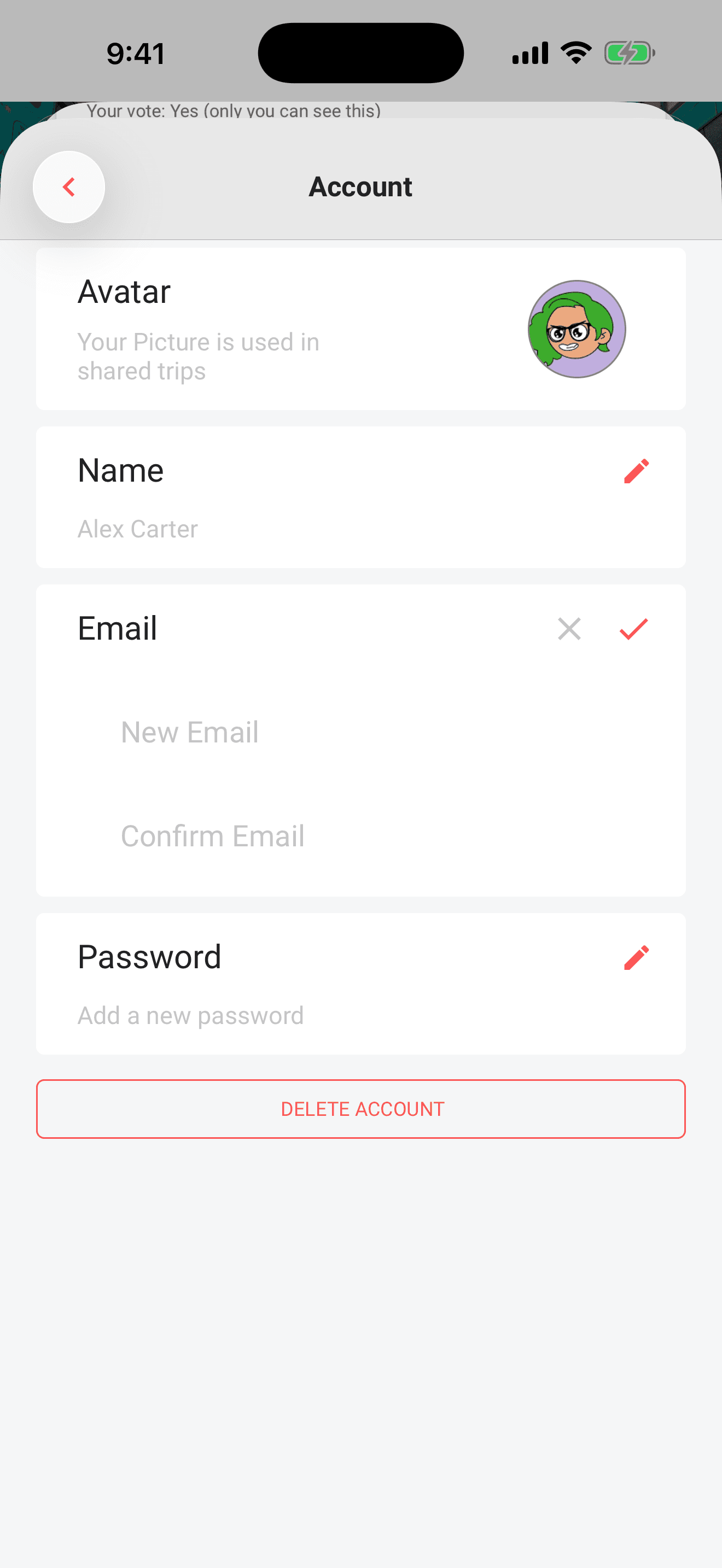 Changing your email: new address, confirmation, and your password