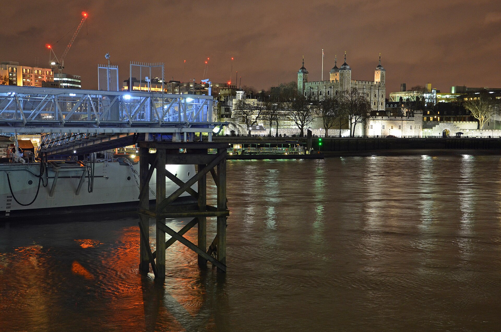 London at Night - the Tower and London Bridge Pier.jpg