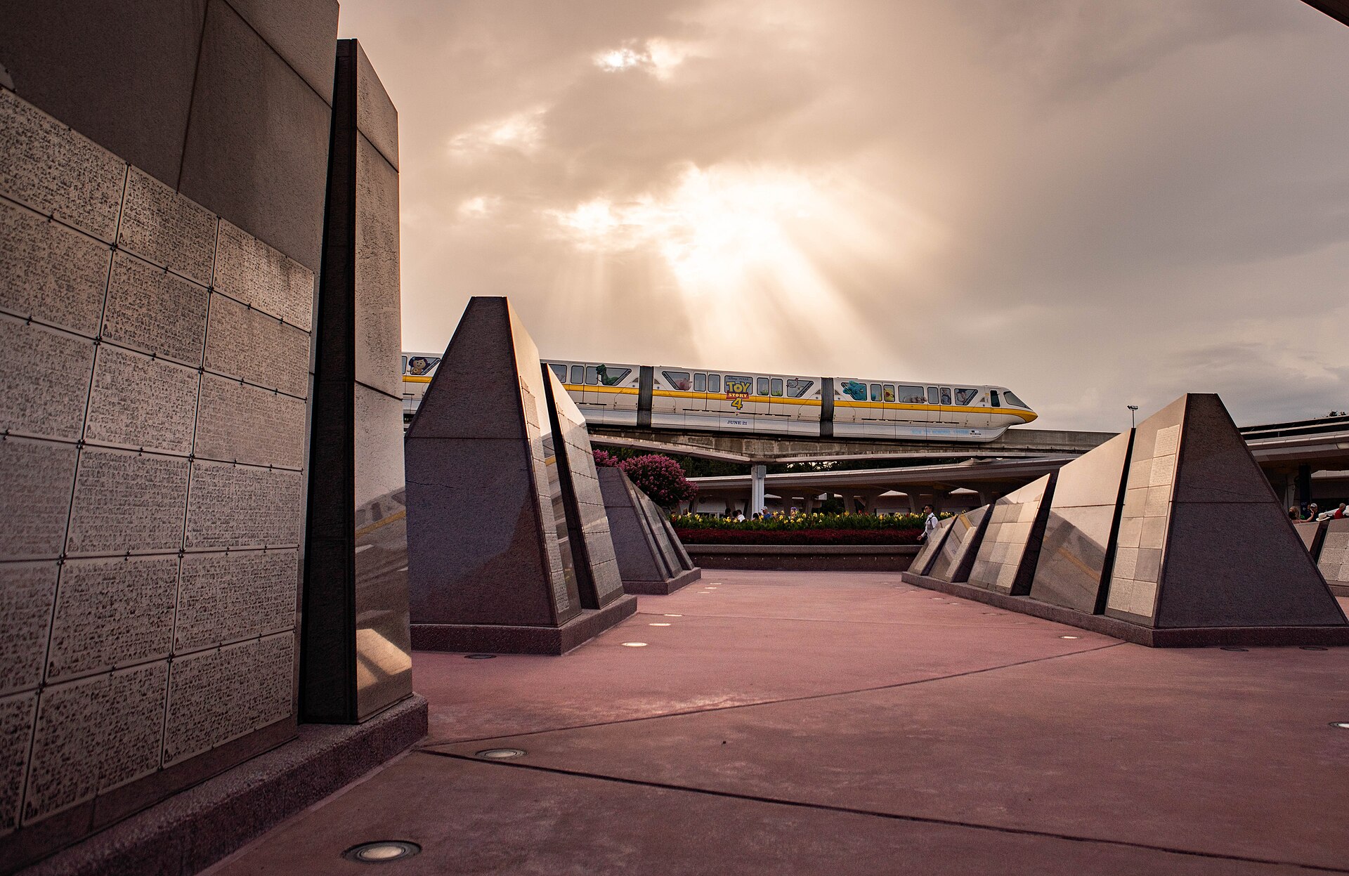 Walt Disney World Epcot Spaceship Earth Monorail (50099802652).jpg