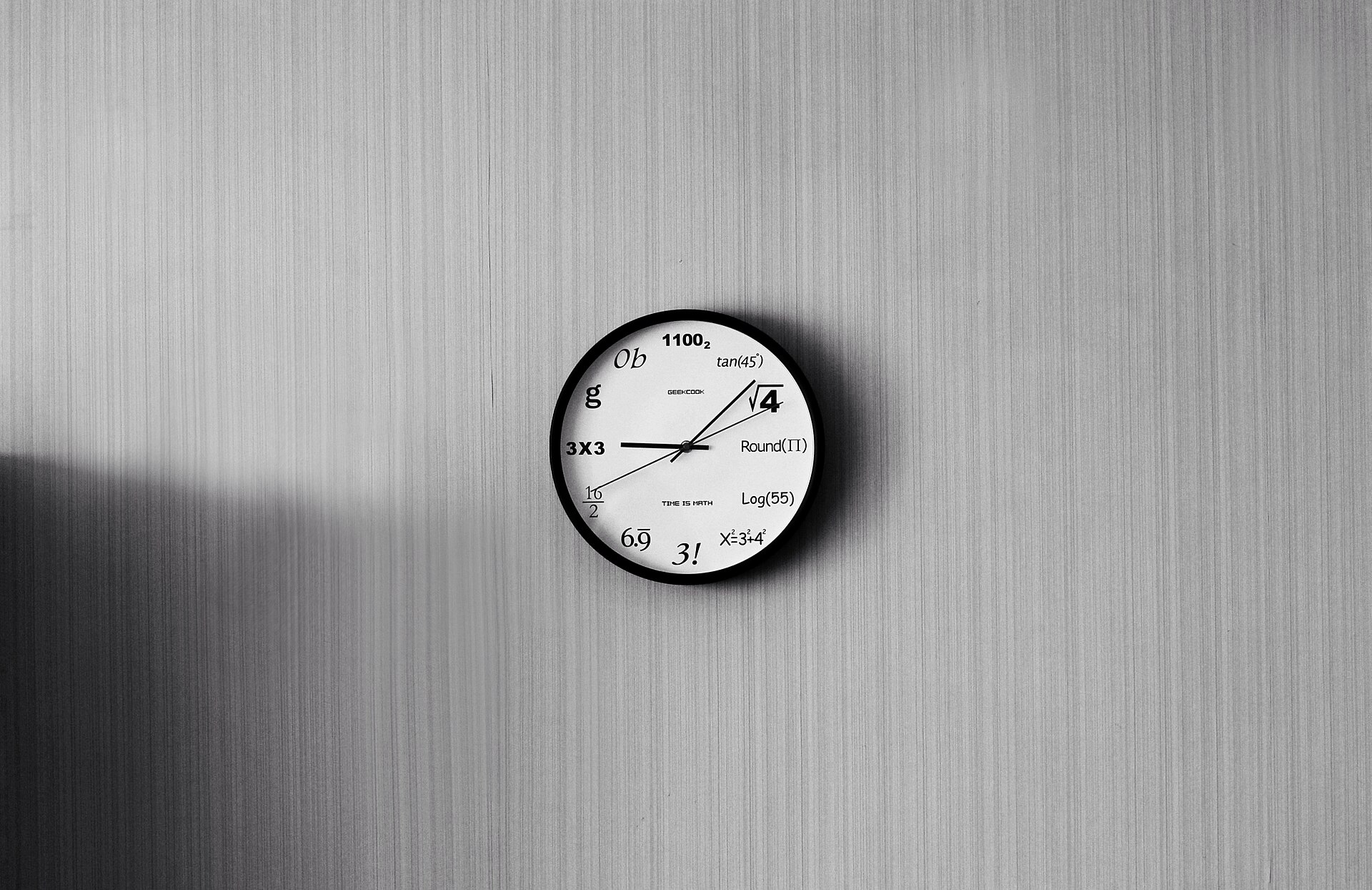 A wall clock in soft light