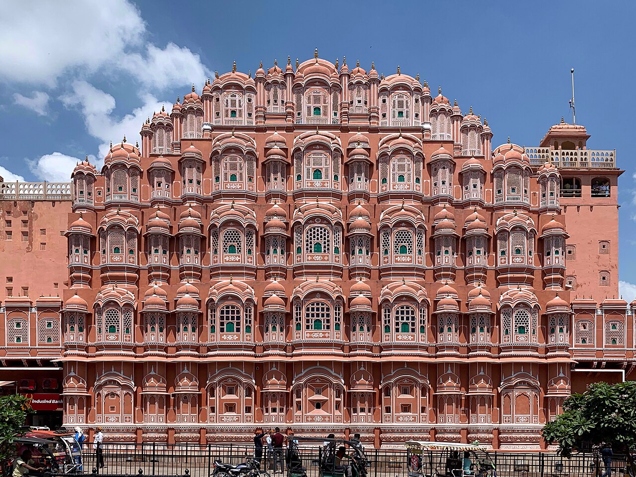 East facade Hawa Mahal Jaipur from ground level (July 2022) - img 01