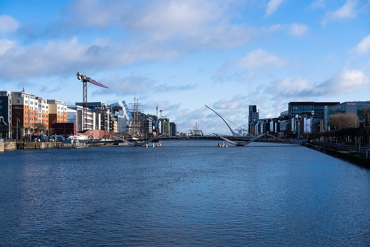 River Liffey and Samuel Beckett Bridge