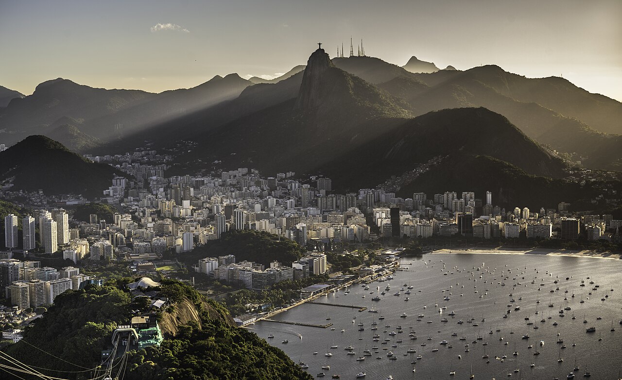 Rio de Janeiro skyline and Sugarloaf Mountain at sunset, Brazil 3