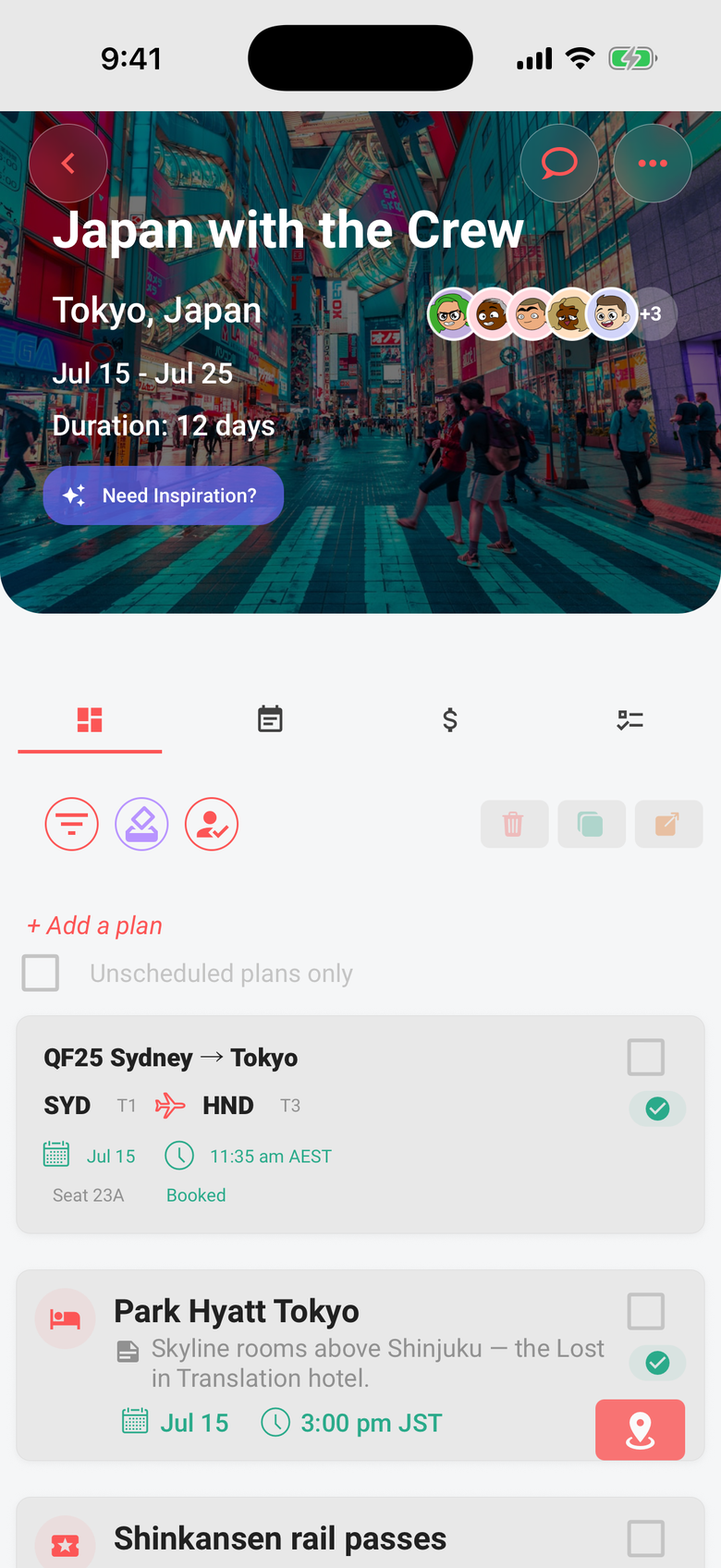 Limbo — Itinerary